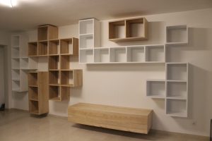 Artisan menuisier Lyon création bibliothèque