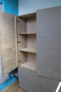 Dressing en chêne massif grisé