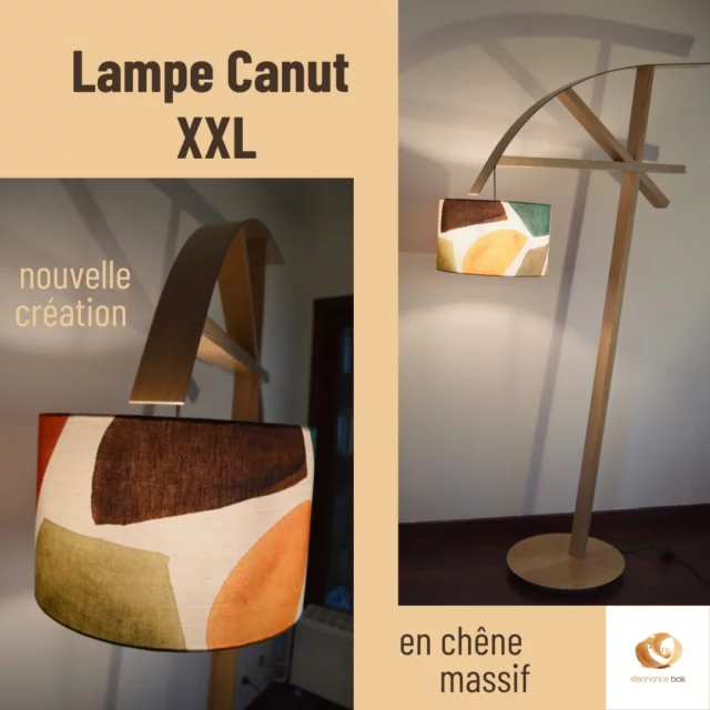 ✨Ébénisterie I 💡Luminaire I Lampe Canut XXL
Cette création résonance bois, entièrement réalisée en chêne massif de 1er choix, se voulait être une combinaison d’angles et de courbes. D’abord réalisée comme luminaire de bureau, nous la proposons aujourd’hui en grand modèle, en pied.
Son arc supérieur en bois massif étuvé et cintré à chaud, culmine à 2,10m. La largeur de l’ensemble, abat-jour compris, est de 1,10m.
Le diamètre du pied rond est de 50cm et apporte une très bonne stabilité à l’ensemble. 
Présentée en avant-première au @salonmetiersdart de Lens en novembre dernier, elle a rencontré un vif succès et de nombreux compliments pour la qualité des assemblages dits « à mi-bois ». 
Nous sommes heureux d’avoir déjà reçu 2 commandes pour cette nouvelle création. 

📍 210 cm de hauteur 
📍 110 cm de largeur 
📍 50 cm diamètre => pied 
🌳  en chêne massif

#luminairedesign #lampeenpied #boisétuvé #mobiliersurmesure #boismassif #chênemassif #intérieurbois #artisanat #artisanatdart #artisanatfrançais #metiersdart #villedelyon #fabriquéàlyon #madeincroixrousse #ébéniste #créateur #resonancebois #circuitcourtlocal #régionauvergnerhônealpes #cmalyonrhone