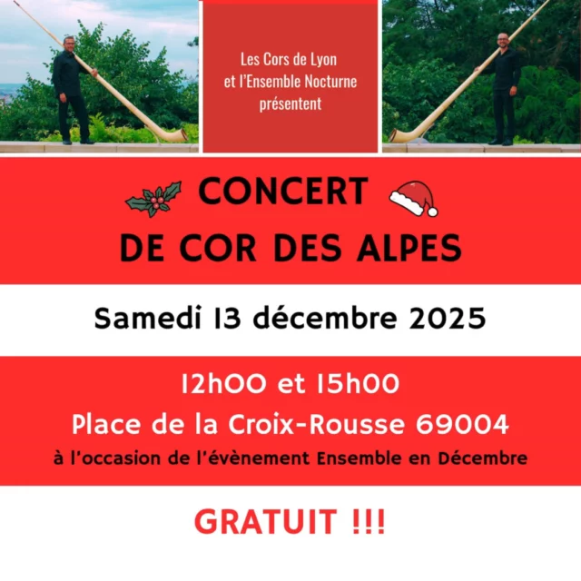 C'est demain à midi et 15h, et on vous attend nombreux !!!

@alexandrejous  @sandrofaita 

#cordesalpes  #concert #ensembleendécembre #croixrousselyon